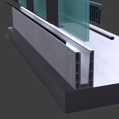 Aluminiumprofil - SB-24 - SBALU - KLC - U-förmig / für Geländer