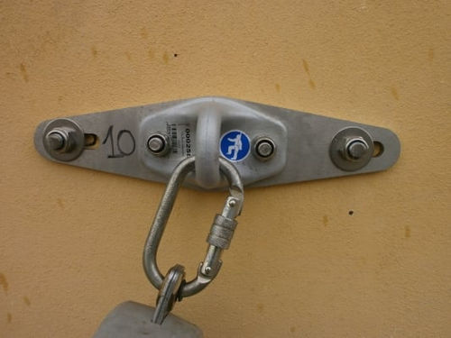 Aluminium-Anschlagpunkt - SICURPAL SRL - Edelstahl / Sicherheit
