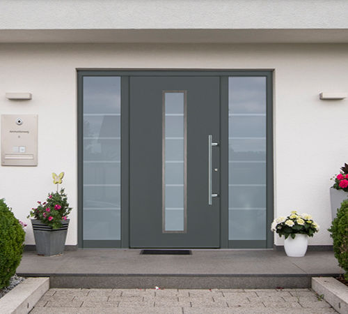 Aluminium-Tür - KAT Séries - Groke Türen GmbH - Eingang / Holz / Glas