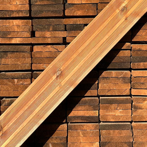 Holz-Terrassendiele - GROUPE MINOT - gerillt / rutschfest / für Gewerbegebrauch