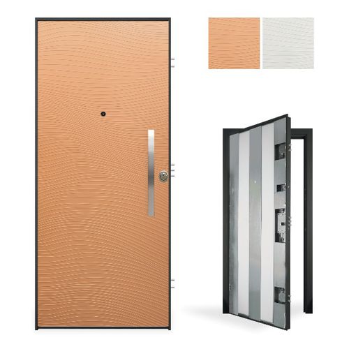 Eingangstür - Ghost Dune - GRUPPO PRIMAVERA SRL - Aluminium / galvanisiertem Stahl / melaminbeschichtet