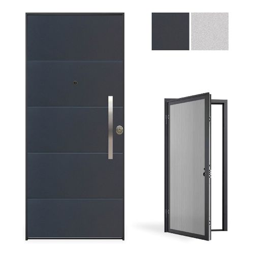 Eingangstür - Evolution Penta - GRUPPO PRIMAVERA SRL - Aluminium / galvanisiertem Stahl / melaminbeschichtet