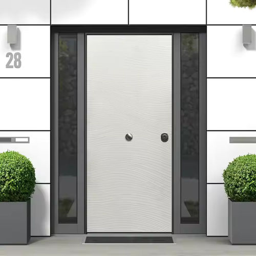 Eingangstür - E-lite Dune - GRUPPO PRIMAVERA SRL - Aluminium / galvanisiertem Stahl / melaminbeschichtet