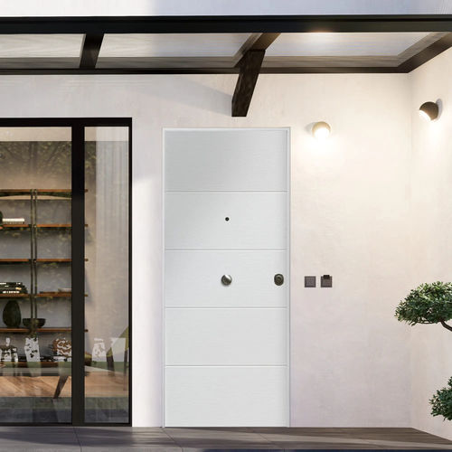 Eingangstür - THERMOENERGY penta - GRUPPO PRIMAVERA SRL - Aluminium / galvanisiertem Stahl / melaminbeschichtet