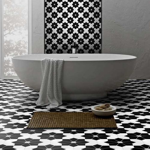 Porzellan-Mosaikfliese - WATER JET - Foshan Sunvin Ceramics CO., Ltd - Hochglanz / für den Innenraum / für Badezimmer
