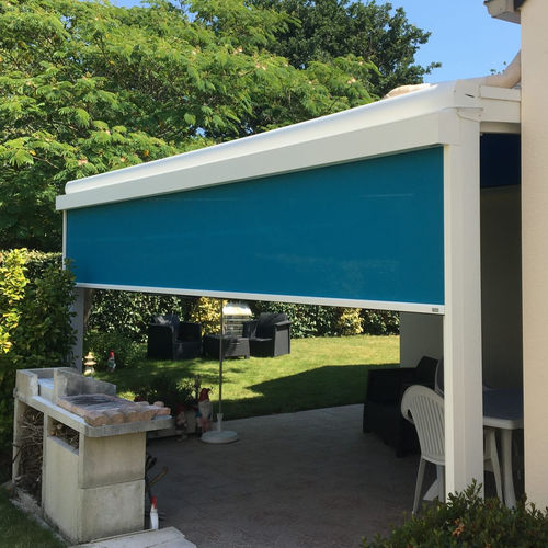 Jalousie für Pergola - Zip - HEOLIAN - Stoff / für Außenbereich / motorisiert
