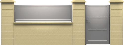 Plattenzaun - Gaïa - CEMOGI - für Wohnhaus / lackiertes Aluminium / gerade