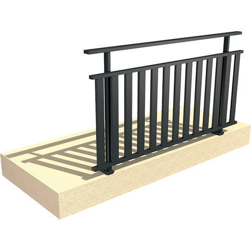 Aluminium-Geländer - Eris - CEMOGI - mit Stangen / für Außenbereich / für Treppen