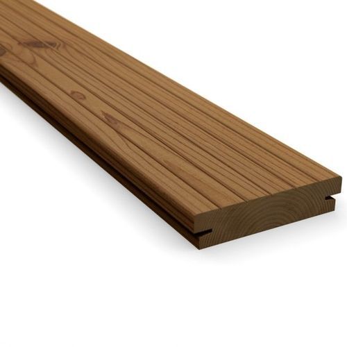 Kiefer-Terrassendiele - D5CLIP - Thermoarena OÜ - modifiziertes Holz / gerillt / rutschfest