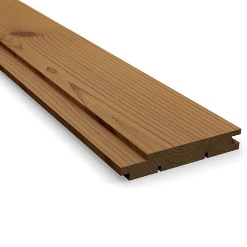 Fassadenverkleidung aus Lamellen - Thermo UTS - Thermoarena OÜ - Kiefer / modifiziertes Holz / horizontal