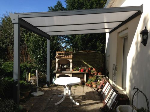 Vordach für Eingang - ALU-GLASS - für Terrasse / Aluminium / Glas