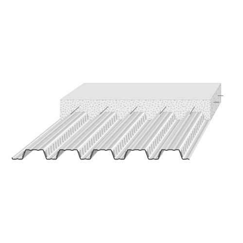 Verbund-Zwischendecke - Profilcoffre 5.207.58 - PROFIL C - galvanisiertem Stahl / für Parkplätze