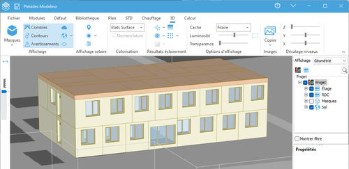 Berechnungssoftware - Pleiades - IZUBA ENERGIES - Projektplanung / unter Revit / 2D