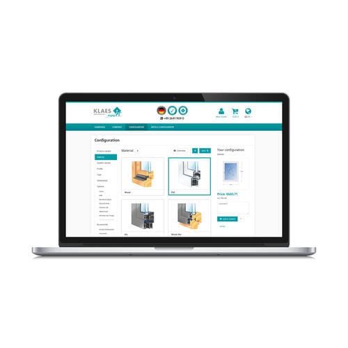 Datenverwaltungssoftware - webshop - Horst Klaes GmbH & Co. KG - Kostenschätzung / Simulation / für Schreinerwerkstatt