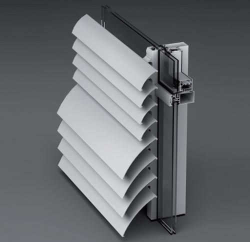 Aluminium-Sonnenschutzlamelle - 50FS - KURTOGLU BAKIR KURSUN SANAYI A.S. - für Fassaden / horizontal / starr
