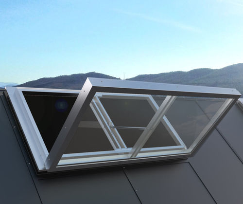 Aluminium-Rauchabzugsfenster - MONODELTA TG - TRIA FRANCE - Rauch- und Wärmeabzugsanlage / für Dach