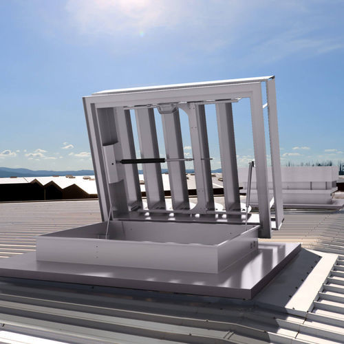Aluminium-Rauchabzugsfenster - VENTRA-RA - TRIA FRANCE - Polycarbonat / Glas / Rauch- und Wärmeabzugsanlage