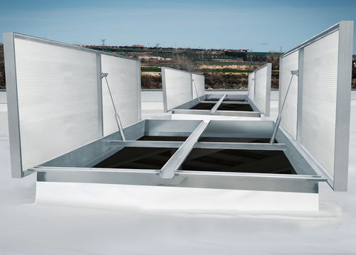 Aluminium-Rauchabzugsfenster - NATUS - TRIA FRANCE - galvanisiertem Stahl / extrudiertes Aluminium / Rauch- und Wärmeabzugsanlage