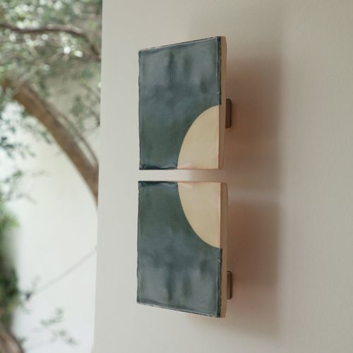 Moderne Wandleuchte - MOON B - Violaine d'Harcourt - für den Innenraum / für Außenbereich / Aluminium