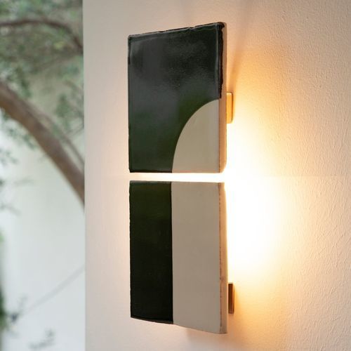 Moderne Wandleuchte - TILES DOOR N - Violaine d'Harcourt - für den Innenraum / für Außenbereich / Aluminium