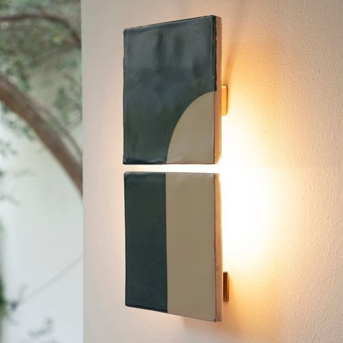 Moderne Wandleuchte - DOOR B - Violaine d'Harcourt - für den Innenraum / für Außenbereich / Aluminium