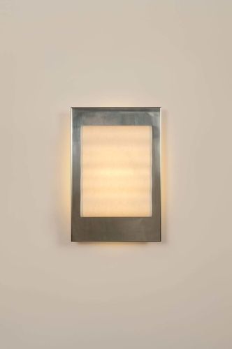 Wandmontierter Spiegel - Frame Miroir - Violaine d'Harcourt - minimalistisches Design / rechteckig / polierter Stahl