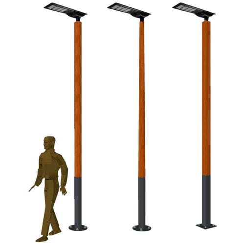 Solar-Lichtmast - MDR.HELIOS - IDELNOR - für Straße / modern / Aluminiumguss