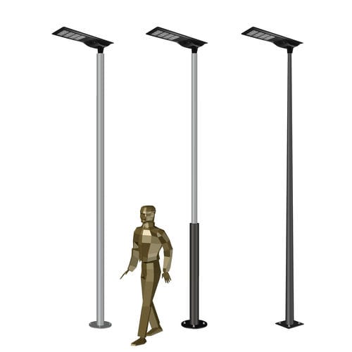 Solar-Lichtmast - ACR.HELIOS - IDELNOR - für Straße / modern / Aluminiumguss