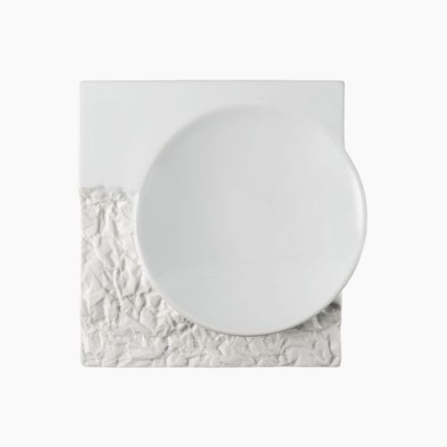 Flache-Teller - Terra - COSTA VERDE - quadratisch / Porzellan / für Gewerbegebrauch