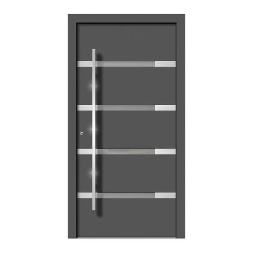Eingangstür - HA121E - DOORS, d.o.o. - Holz / Aluminium / einflügelig