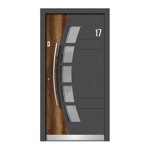 Eingangstür - HA194 - DOORS, d.o.o. - Holz / Aluminium / einflügelig