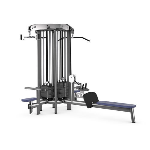 Rücken-Fitnessgerät - 4032 4-STATION - gym80 International GmbH - Tiefzug / Zugkraft / für den Innenraum