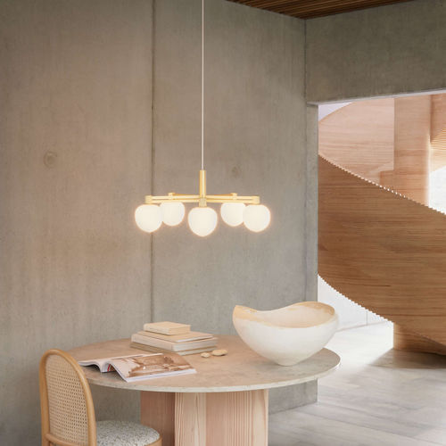 Moderner Kronleuchter - Chandelier 120 III - LYFA - anodisiertes Aluminium / Glas / 3 Glühbirnen