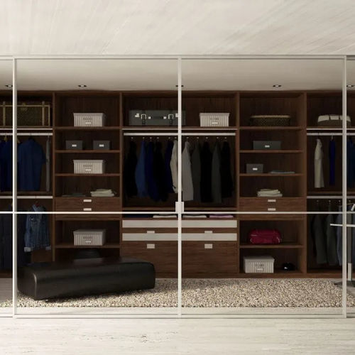 Tür für begehbaren Kleiderschrank / für Innenbereich - GRUPO STYLO INTERIORISMO SL - Metall / Glas / Schiebe