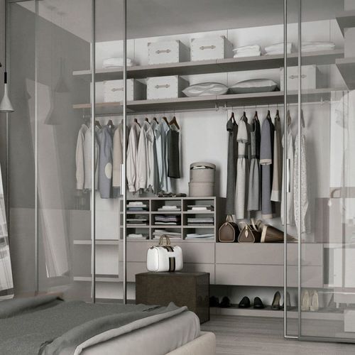 Begehbarer Kleiderschrank / Eck - SUSPENDIDOS  - GRUPO STYLO INTERIORISMO SL - Modul / wandmontiert / modern