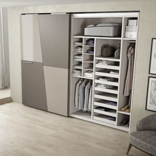 Einbaukleiderschrank - N1200 - GRUPO STYLO INTERIORISMO SL - modern / lackiertes MDF / lackiertes Glas