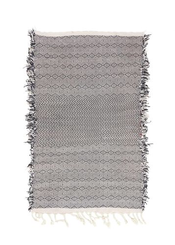 Klassischer Teppich - flat weave - MUSMUS RUGS - mit geometrischen Motiven / rechteckig / handgewebt