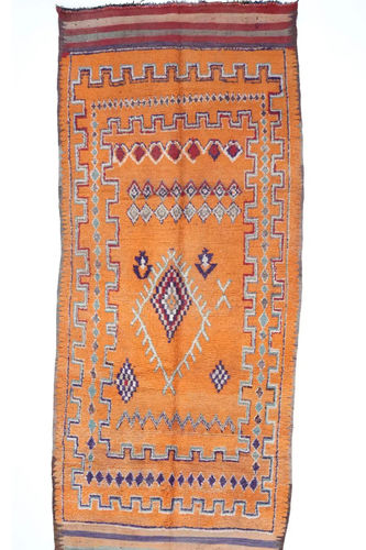 Vintage-Teppich - Berber Vintage - MUSMUS RUGS - geometrisches Muster / rechteckig / handgewebt