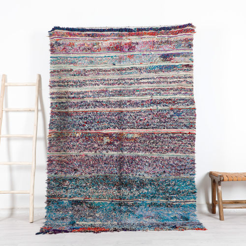 Vintage-Teppich - 64-1-3-2-5-6-15-5-2-1-4 - MUSMUS RUGS - Streifenmuster / rechteckig / handgewebt