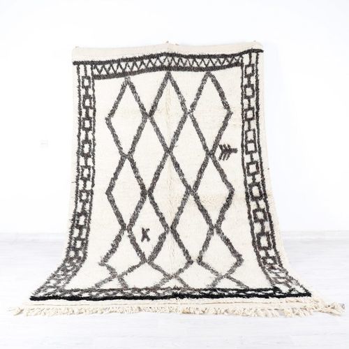 Vintage-Teppich - 64-1-3-2-5-6-15-5-2-1 - MUSMUS RUGS - geometrisches Muster / rechteckig / handgewebt