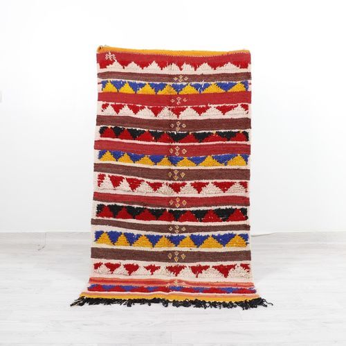 Vintage-Teppich - 64-1-3-2 - MUSMUS RUGS - Motiv / rechteckig / handgewebt