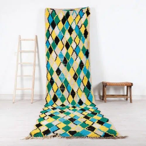 Vintage-Teppich - 64-1-3-2-5-6-10 - MUSMUS RUGS - geometrisches Muster / rechteckig / handgewebt