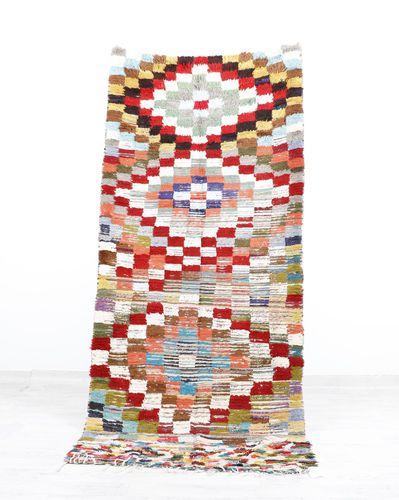 Vintage-Teppich - 64-1-3-2-5-6 - MUSMUS RUGS - geometrisches Muster / rechteckig / handgewebt