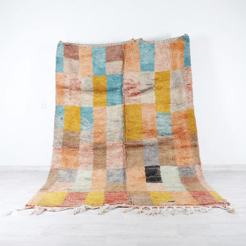 Moderner Teppich - 83-4-1 - MUSMUS RUGS - Karomuster / rechteckig / handgewebt