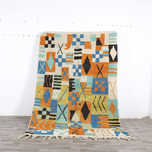 Moderner Teppich - colorful  - MUSMUS RUGS - mit geometrischen Motiven / Wolle / rechteckig