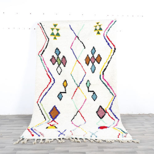 Moderner Teppich - mid century  - MUSMUS RUGS - mit geometrischen Motiven / Wolle / rechteckig