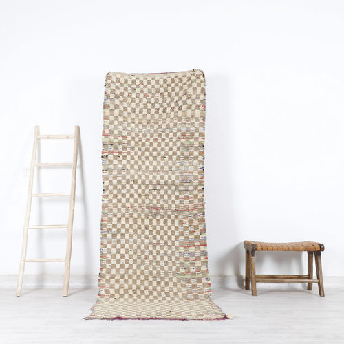 Vintage-Teppich - 64-1-3-2-5-6-4 - MUSMUS RUGS - Karomuster / Wolle / rechteckig