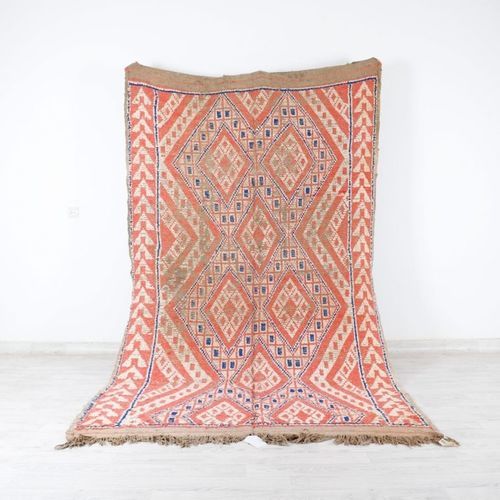 Vintage-Teppich - 64-1-3-2-5-6-15-2 - MUSMUS RUGS - geometrisches Muster / Wolle / rechteckig