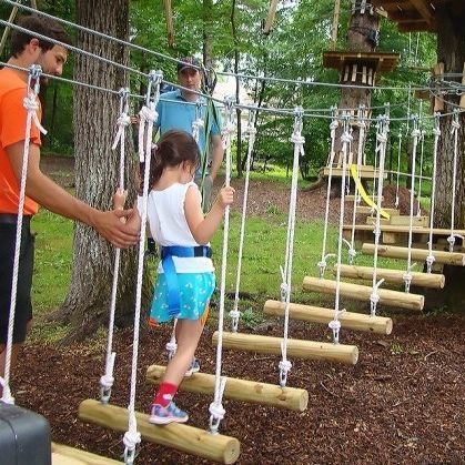 Brücke für Spielplätze / Kordel - LOW  - SPI Global Play - Holz