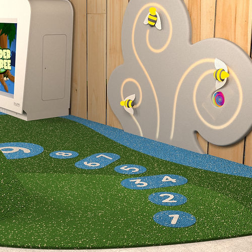 Spielpaneel mit Touchscreen - BEE SWIRL  - Play 9 Studios - Sperrholz / Mineralwerkstoff / digital